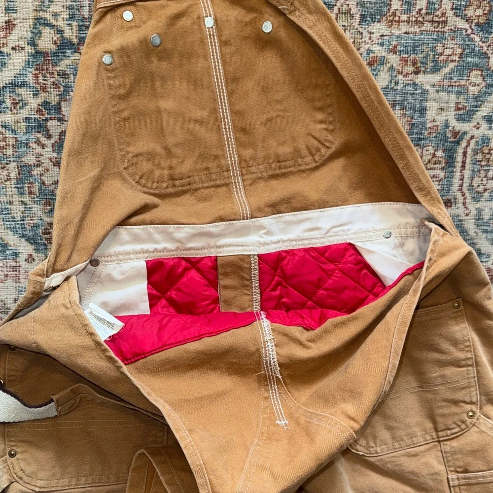 Carhartt Arctic quilt lined Bib Overalls size 42 x 28 VG condition - Picture 11 of 13